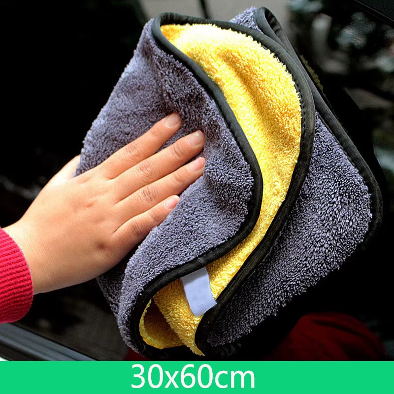 Microfiber Auto Wash Towel Car Cleaning Drying Cloth Hemming Car Care Cloth Detailing Car Wash Towel 30X30/40/60Cm