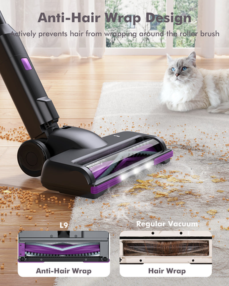 Lubluelu Staubsauger 35000Pa Kabellos Akku Staubsauger Anti-Tangle-Bü