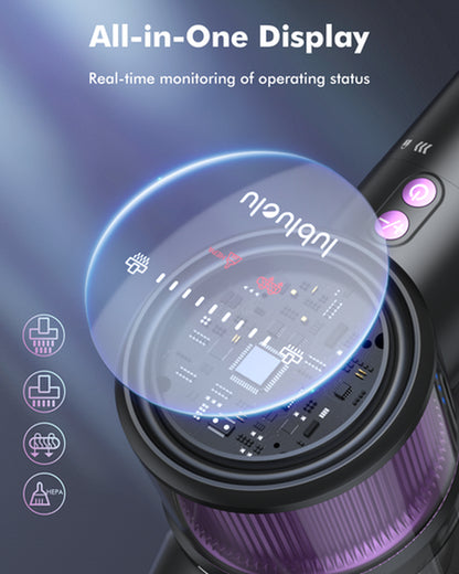 Lubluelu Staubsauger 35000Pa Kabellos Akku Staubsauger Anti-Tangle-Bü