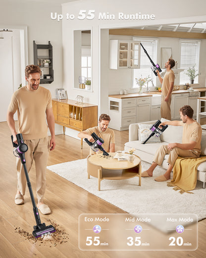 Lubluelu Staubsauger 35000Pa Kabellos Akku Staubsauger Anti-Tangle-Bü